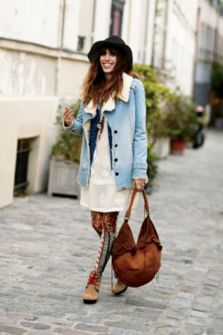 Denim And Sherpa Jacket