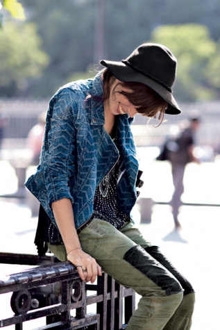We The Free Denim Motorcycle Jacket
