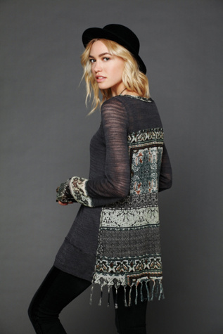 Printed Fringe Tunic