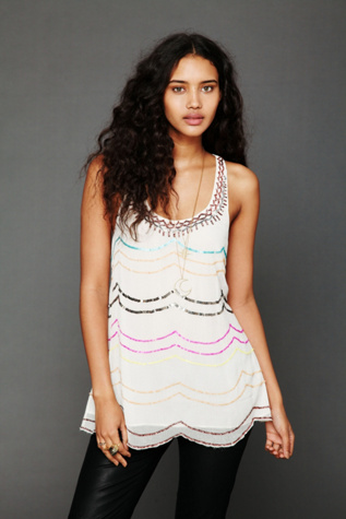 Sequin Scalloped Tunic