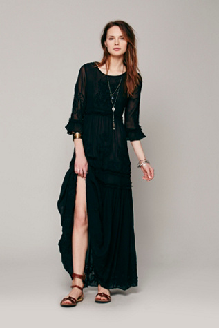 White Romance Embroidered Maxi