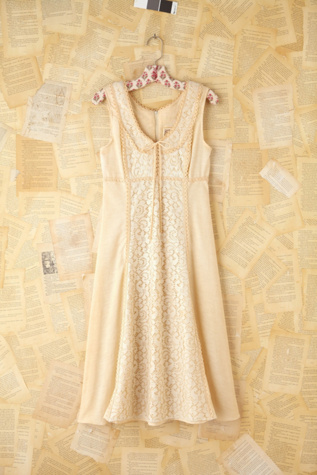 Free People Vintage Creme Sleeveless Dress in Vintage-Dresses