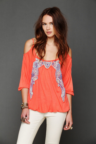 Embellished Batwing Top
