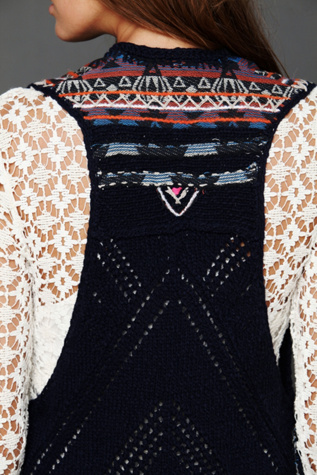 Directions In Embroidery Fringe Vest