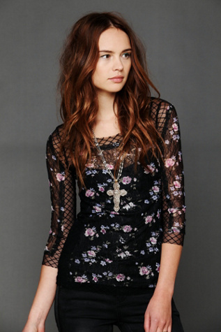 Pieced Lace Layering Top