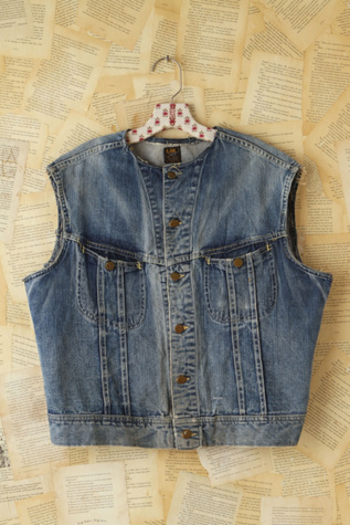 Free People Vintage Lee Denim Vest in vintage-jeans