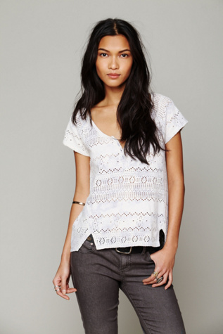 Punched Eyelet Tee