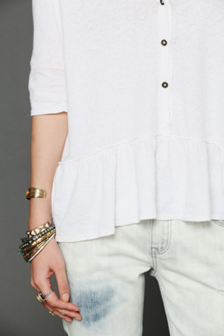 We The Free Ruffled Boyfriend Top