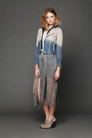 Dip Dye Leather Jacket