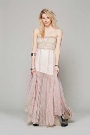 Raw Tulle Maxi Slip