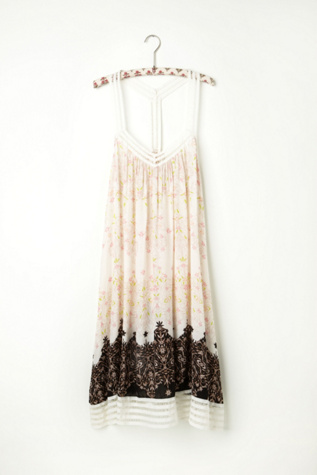 Printed Voile Lace Slip