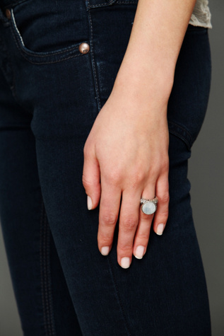 Rainbow Moonstone Ring