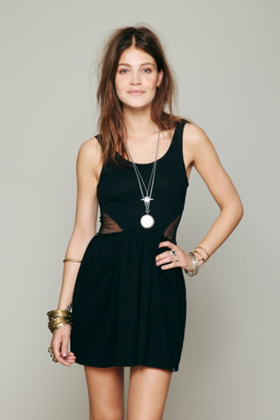 Pieced Mesh Dress
