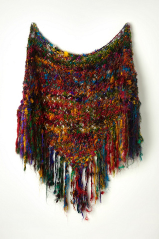 Silk Sari Triangle Scarf