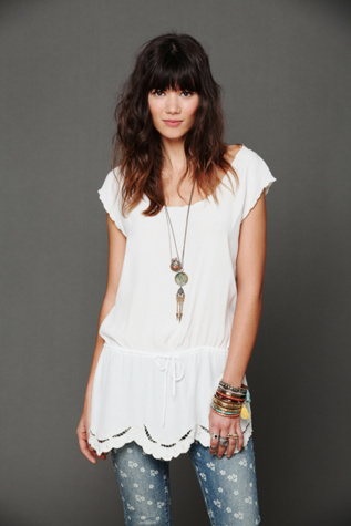 Cutwork Drawstring Tunic