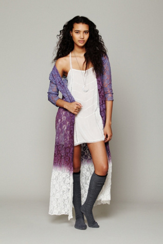 Free People FP ONE Dip Dye Lace Robe in Loungewear