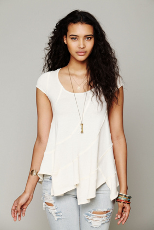 Short Sleeved Seamed Pullover in sale-sale-sweaters