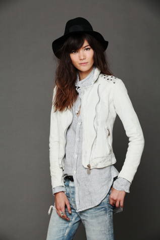 Studded Leather Jacket in clothes-jackets-leather