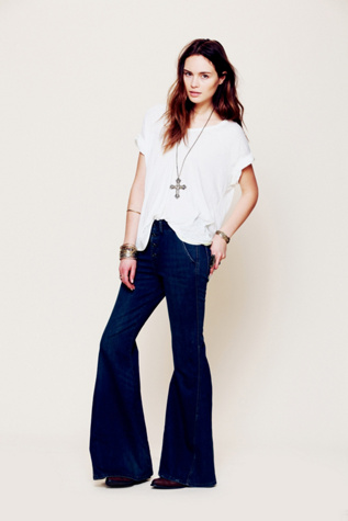 Free People Hi Rise Wideleg in Jeans