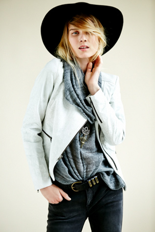 Crackle Leather Jacket