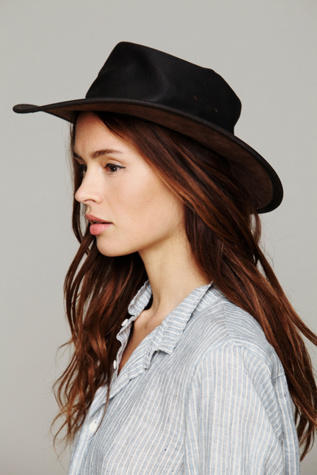 Fold Up Leather Hat