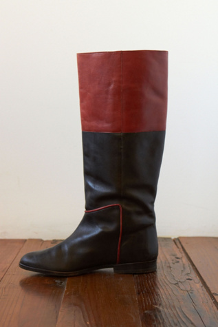 Free People Vintage Brown Leather Riding Boots in vintage-shoes