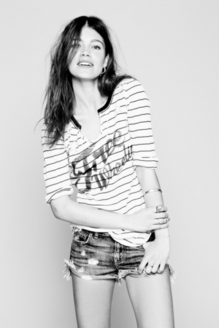 We The Free Stripe Star Graphic Tee in clothes-tops-graphic-tees