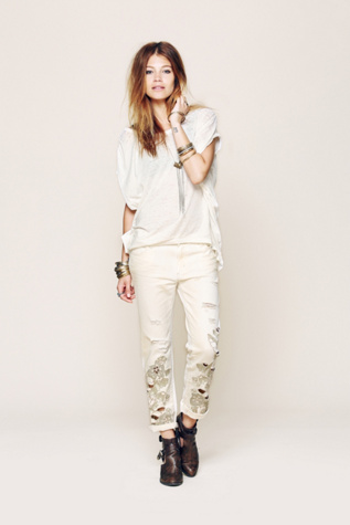 Festival Floral Slouchy Jeans