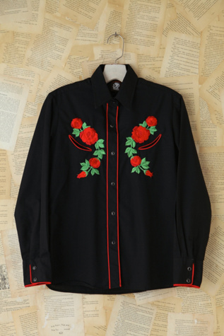 Vintage Floral Embroidered Shirt