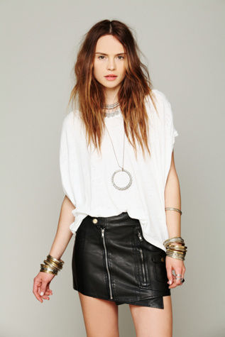 Biker Wrap Mini Skirt in clothes-skirts-mini