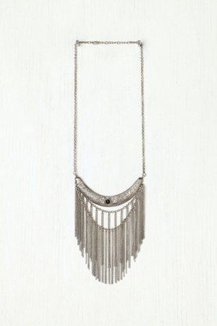 Stone Moon Fringe Collar in accessories-jewelry-necklaces