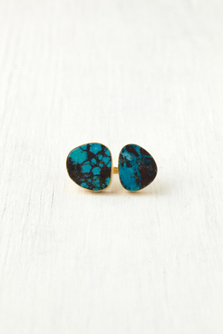 Double Turquoise Lagoon Ring