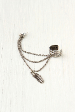 Multi Chain and Stud Ear Cuff