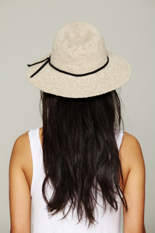 Crochet Canvas Brimmed Hat