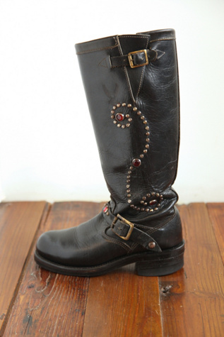 Free People Vintage Studded Combat Boots in vintage-shoes