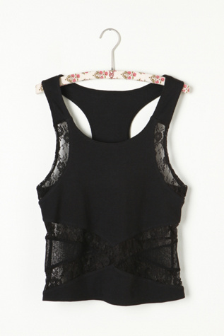 Criss Cross Crop Cami in intimates-tops