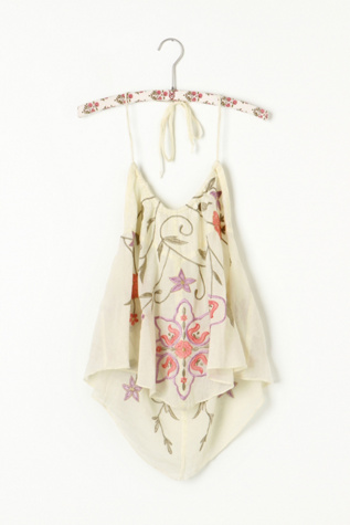 Embroidered Halter Cami in intimates-tops