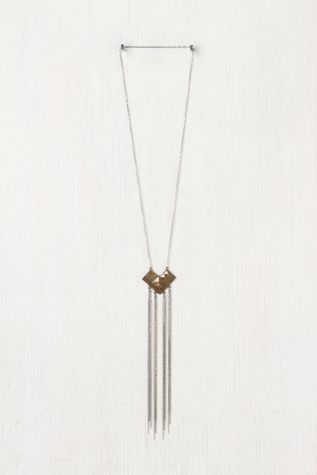 Chevron Fringe Pendant in accessories-jewelry-necklaces