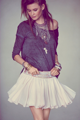 Free People Embellished Mini Skirt in skirts