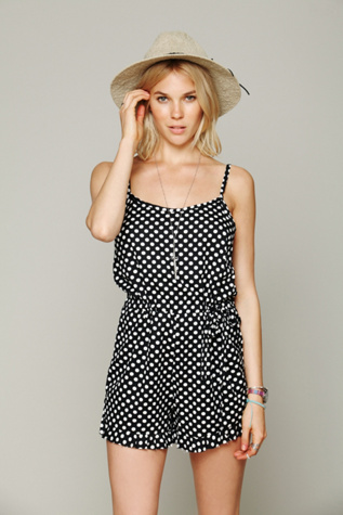 Printed Dot Romper in whats-new-clothes