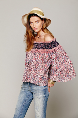 Printed Off Shoulder Blouse in whats-new-shop-by-girl