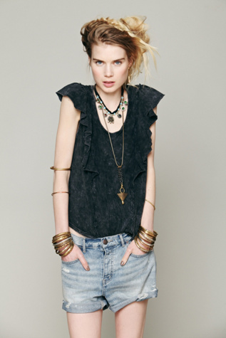 We The Free Ruffle Tee in clothes-the-tee-shop