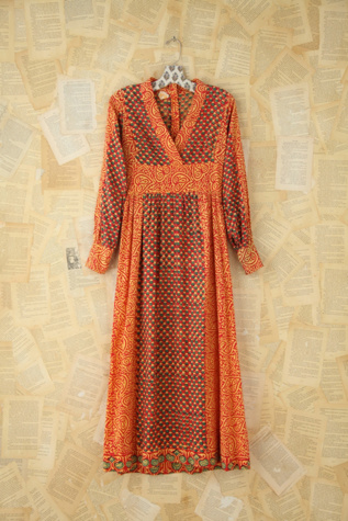 Free People Vintage Printed Kaftan Dress in Vintage-Dresses