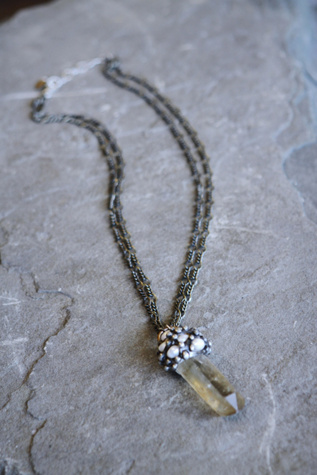 Mikal Winn Pearl Cluster Crystal in jewelry