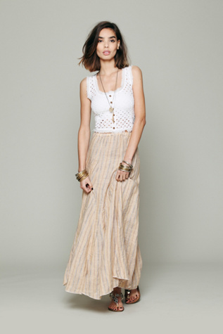 Sunny Stripe Linen Maxi in maxi-midi