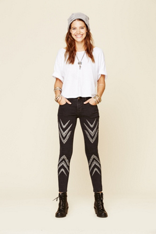 Free People Dotted Ikat Skinny