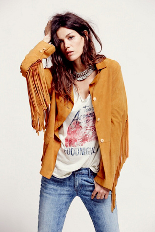 Safari Fringe Suede Jacket