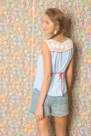 Deconstructed Lace Boyfriend Shirt