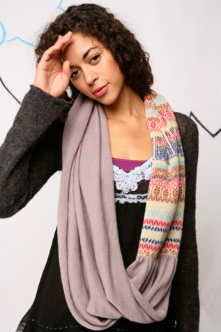 Cashmere Jacquard Mobius Scarf