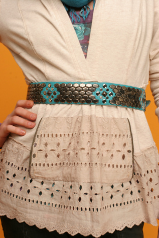 Studded Crocodile Belt